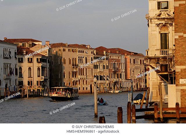 Italy, Venetia, Venice, listed as World Heritage by UNESCO, vaporetto, Grand Canal near San Marcuola