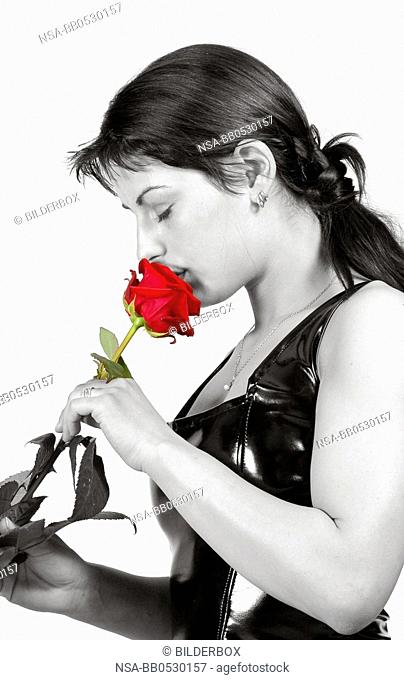 lady with a rose