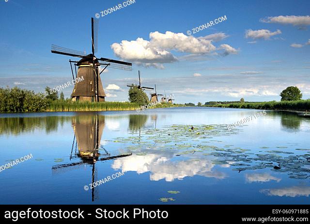 The windmills of Kinderdijk are one of the Dutch UNESCO world heritage sites