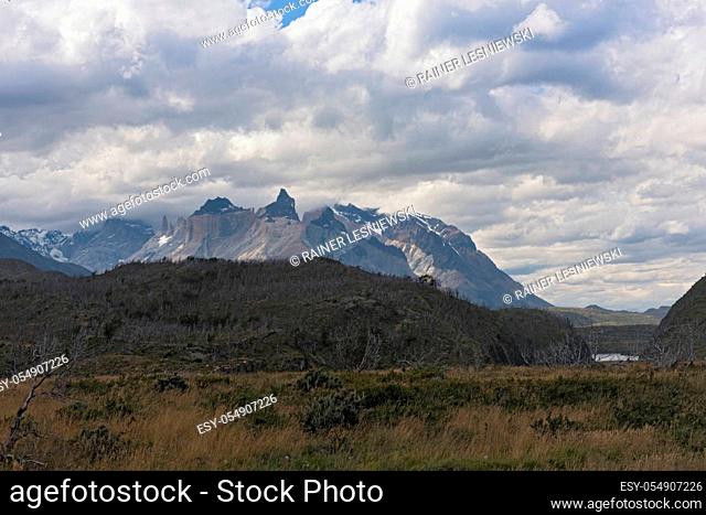 Panorama of Torres del Paine National Park, Patagonia, Chile
