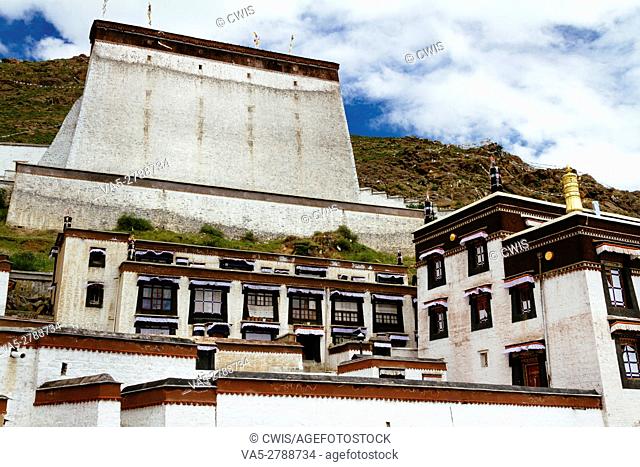 Shigatse, Tibet, China - The view of Tashilhunpo Monastery in the daytime