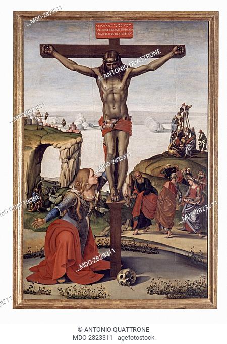 Crucified with Mary Magdalene (Crocifisso con la Maddalena), by Luca Signorelli, 1505, 16th Century, oil on canvans, 247 x 165 cm