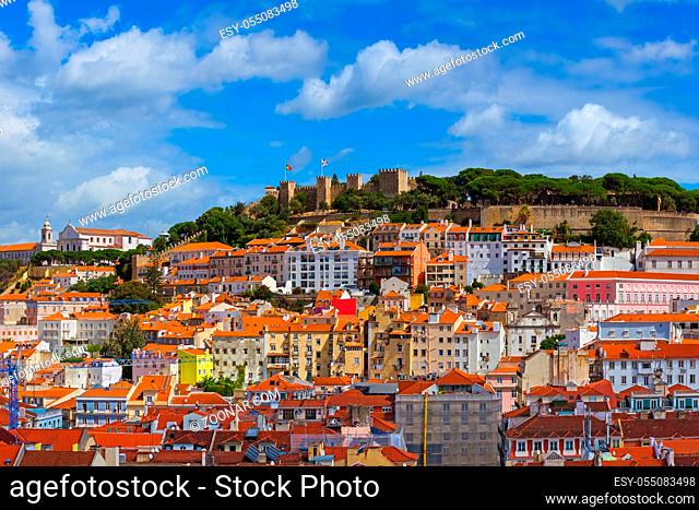 Lisbon Portugal cityscape - architecture background