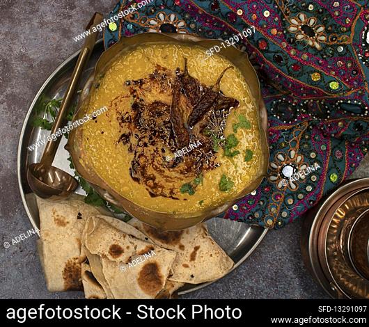 Tarka dhal â€“ yellow lentil curry (India)