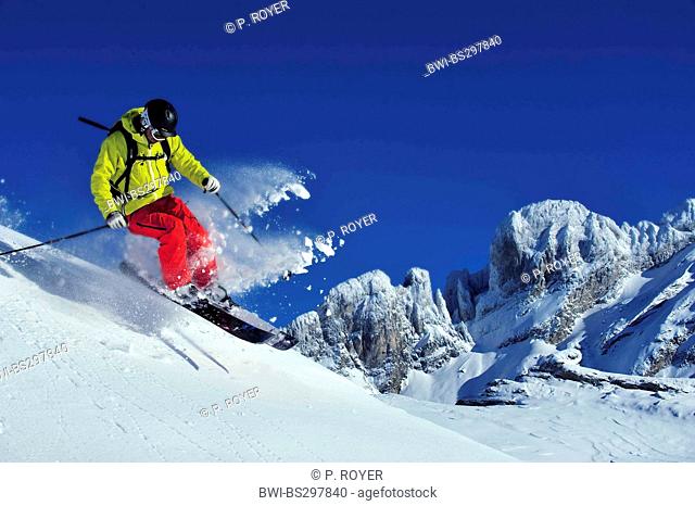 skiing in the Alps, France, Savoie, Courchevel