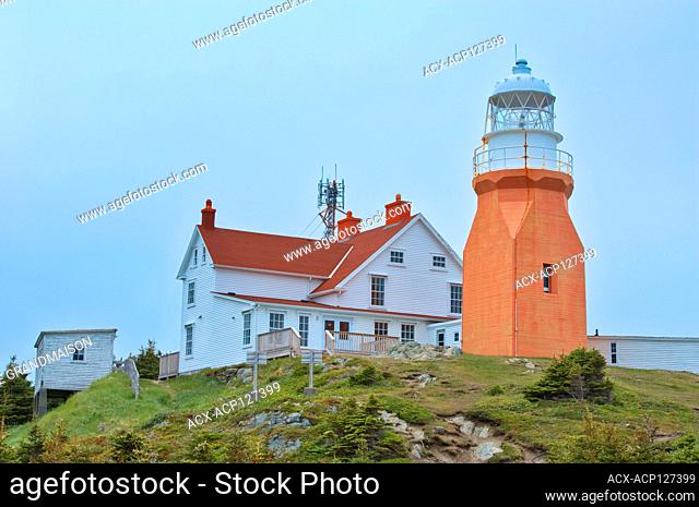 Long Point Lighthouse at Crow Head. Atlantic Ocean. North Twillingate Island Newfoundland & Labrador Canada