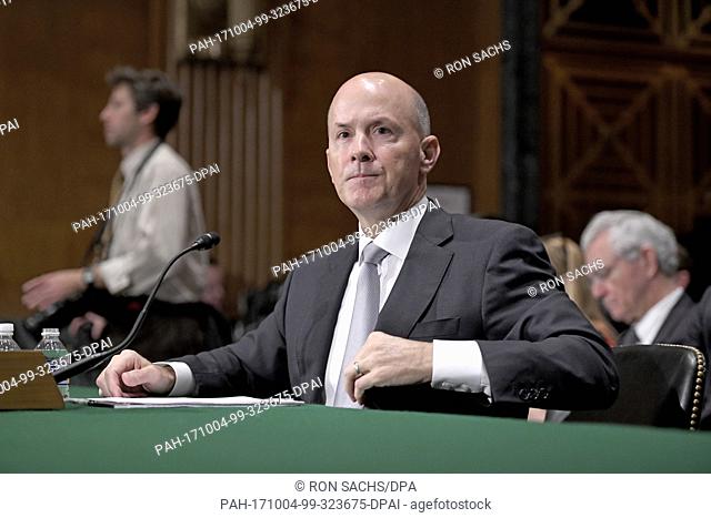 Richard F. Smith, former Chairman and Chief Executive Officer, Equifax, Inc. gives testimony before the United States Senate Committee on Banking, Housing