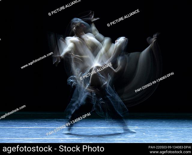 PRODUCTION - 01 April 2022, Baden-Wuerttemberg, Stuttgart: Dancer Luca Pannacci of the Gauthier Dance Company in a rehearsal at the Theaterhaus for the...
