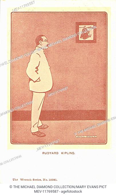 Promotional postcard of Joseph Rudyard Kipling (30 December 1865 – 18 January 1936) an English journalist, short-story writer, poet, and novelist