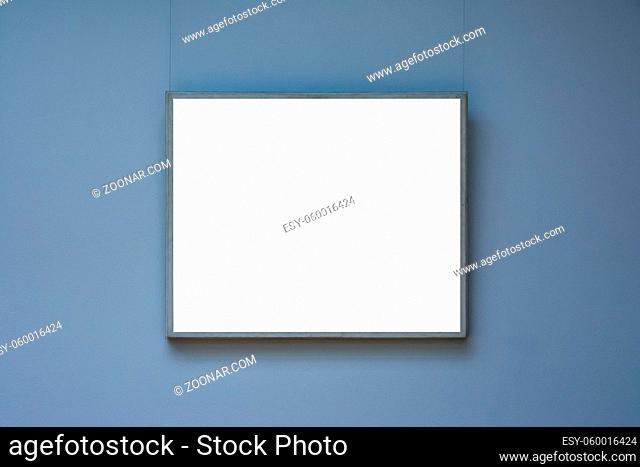 Art Museum Frame Wall Ornate Minimal Design White Isolated Clipping Path Template