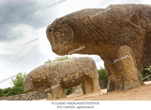 The Celti-Iberian granite Bulls of Guisando, near El Tiemblo, Avila Province, Spain