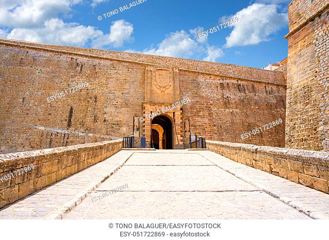 Ibiza main door Dalt Vila entrance Portal de Ses Taules fortress