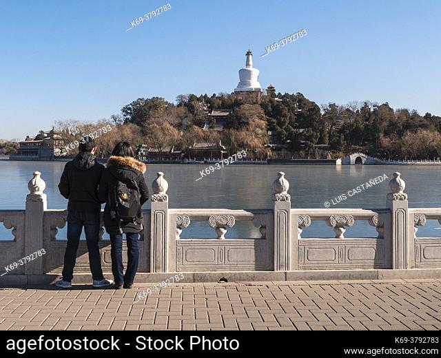 Beihai Park was an imperial garden and is now a public park located to the northwest of the Forbidden City in Beijing. First built in the 11th century