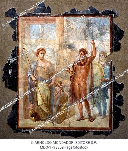 Decoration of the House of the Golden Bracelet, by Unknown Artist, 1st Century, painting on wall. Italy, Campania, Pompei, House of the Golden Bracelet
