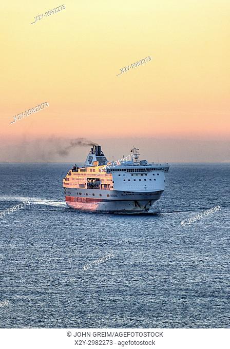 Grandi Navi Veloci ferry at sea on the Genoa-Barcelona-Tangier line