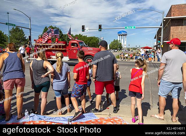 Hutchinson, Kansas - The annual July 4 ""Patriots Parade"" in rural Kansas
