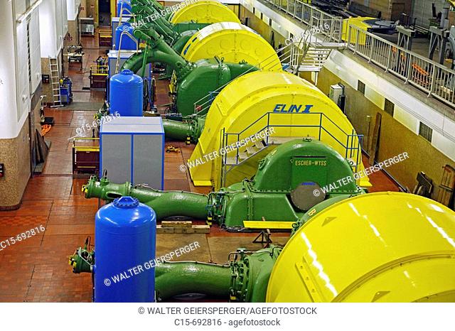 Hydroelectric station Kaprun, 4 machines records with mono-and two nozzles Pelton dual-turbines