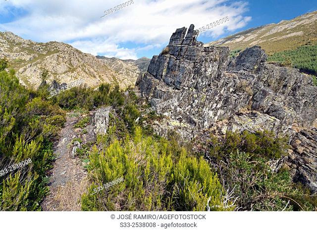 Paradise gorge in the Sierra Norte. Guadalajara. Castilla la Mancha. Spain. Europe