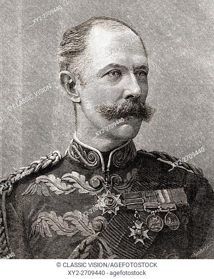Major-General Sir Herbert Stewart, 1843-1885. British soldier. From The Century Edition of Cassell's History of England, published c. 1900