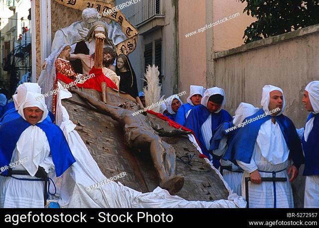 Good Friday procession, crucifix, Jesus on the cross, Procida, Campania, Italy, Europe