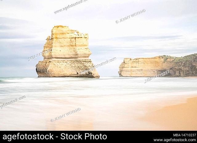View from Gibson Beach to The Twelve Apostles Lookout, Great Ocean Road, Victoria, Australia