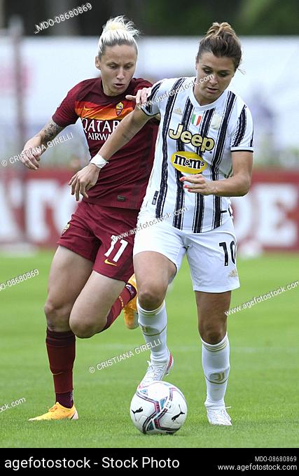 Juventus woman footballer Cristiana Girelli during the match Roma-Juventus in the tre fontane stadium. Rome (Italy), May 16th, 2021