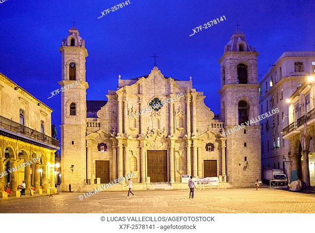 Catedral de La Habana, San Cristobal Cathedral, Plaza de la Catedral, Old Havana, Habana Vieja, La Habana, Cuba