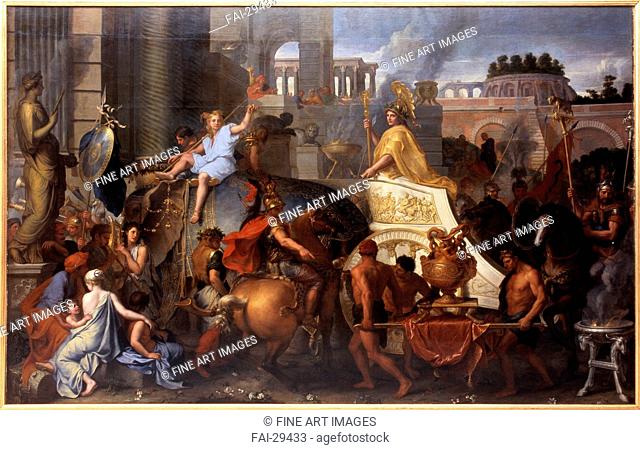 Alexander Entering Babylon (The Triumph of Alexander the Great) by Le Brun, Charles (1619-1690)/Oil on canvas/Baroque/1665/France/Musée du Louvre
