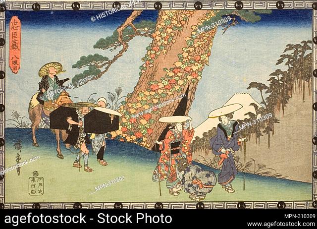 Author: Utagawa Hiroshige. Act 8 (Hachidanme), from the series - - Storehouse of Loyal Retainers (Chushingura) - - - c. 1834/39 - Utagawa Hiroshige O f Japanese