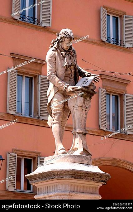Monument of Luigi Galvani, Italian physician, physicist and philosopher in Bologna, Italy