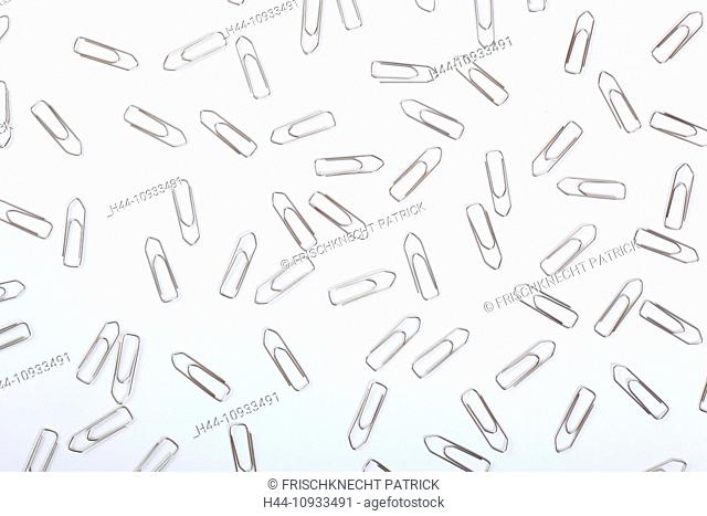 Office, paper clip, concepts, background, clip, staple, mass, amount, pattern, sample, studio, abstract, graphical, office, silver, many, white