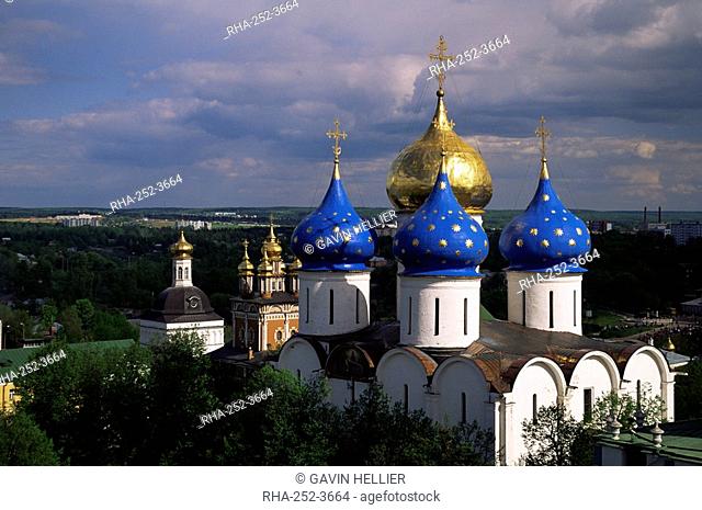 Cathedral of the Assumption, Trinity-St. Sergiy Larva, Monastery at Sergiev Posad, UNESCO World Heritage Site, Russia, Europe