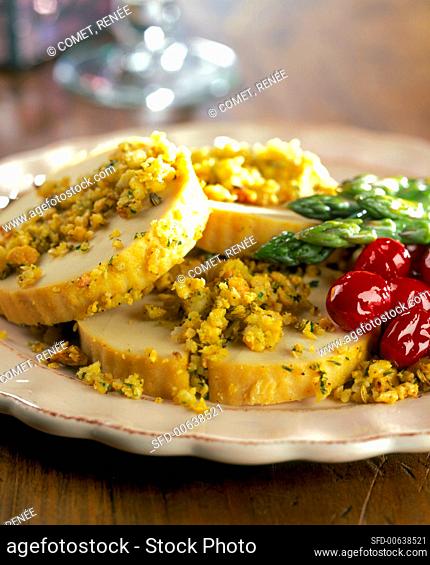 Quorn Turkey with Nut Crunch Topping and Cranberries