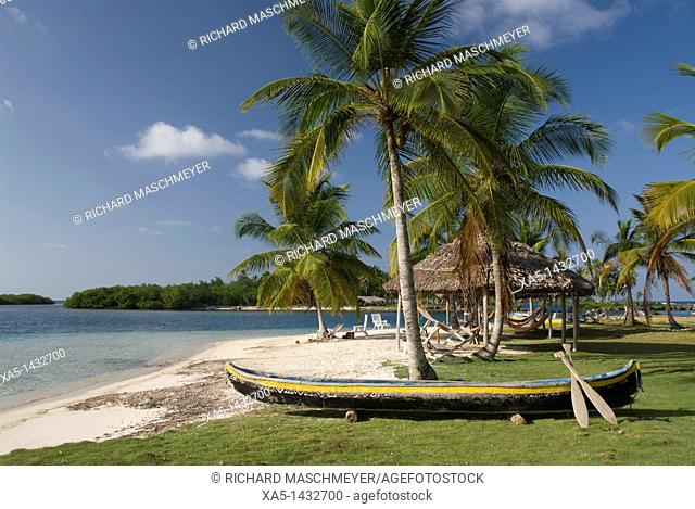 Dugout canoe, Yandup Island, San Blas Islands also called Kuna Yala Islands, Panama