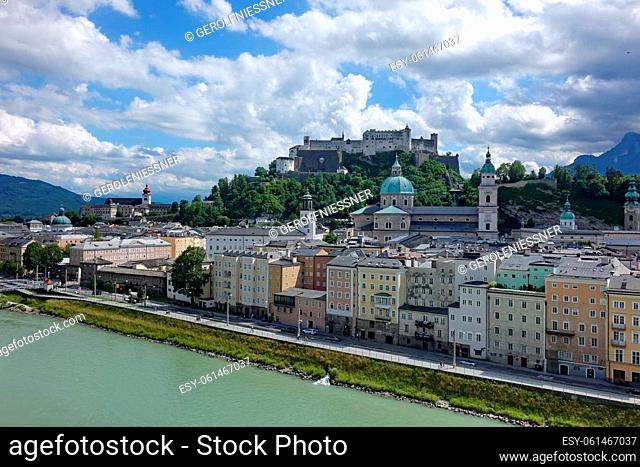 Europe, Austria, Salzburg, fortress, Cathedral, Salzach river, World Heritage Site