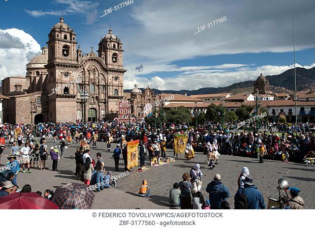 During the celebrations of Corpus Christi in the historic center of Cuzco. Peru
