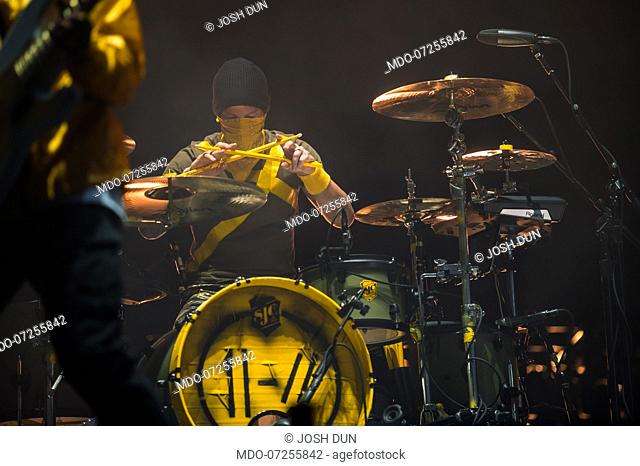 American band Twenty One Pilots formed by Tyler Joseph and Josh Dun performs live on stage at Milano Rocks festival. Milan (Italy), August 31st, 2019