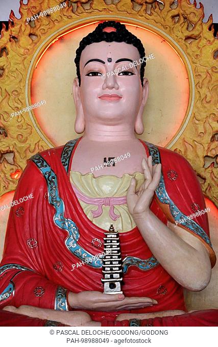 Linh An buddhist pagoda. Medicine Buddha (Bhaisajyaguru) statue. Dalat. Vietnam. | usage worldwide. - Dalat/Lam Dong/Vietnam