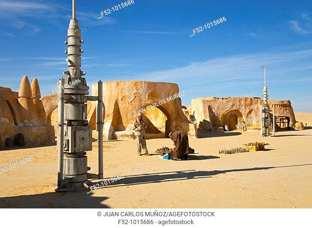 Scene of Star Wars. Salt Lake or 'Chott' Ell Yerid. Nelta. Desert of Southern Tunisia. Tunez. Africa