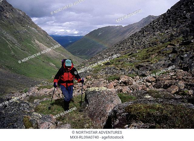 Hiking in the Arrigetch Peaks, Brooks Range, Alaska