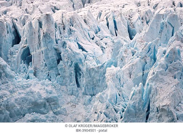 Glacial Scarps, Monacobreen glacier, Liefdefjorden fjord, Spitsbergen, Svalbard Islands, Svalbard and Jan Mayen, Norway