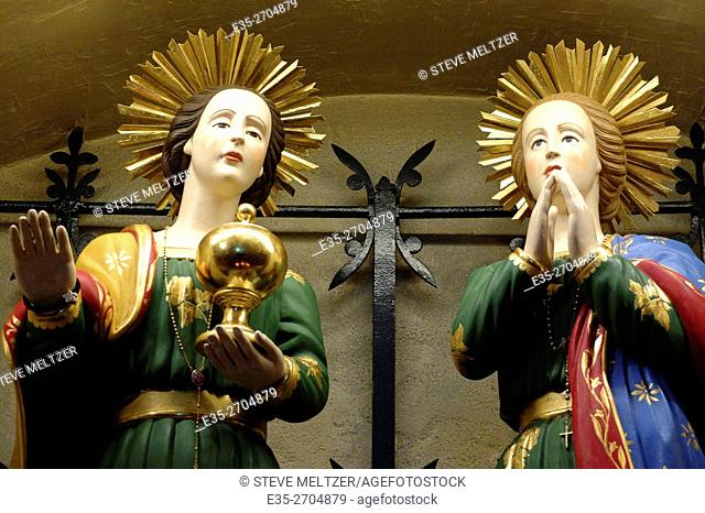 Statues of the two Marys in the church in les Saintes-Marie de la mer