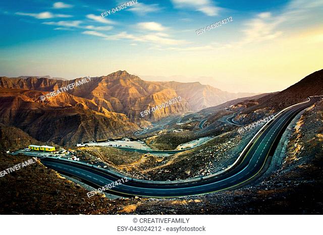 Jabal Jais the highest mountain in the UAE, home of the longest zip line in the world