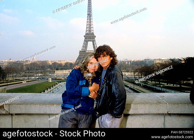 (l-r): Nora Balling, Thomas Anders on 19.03.1985 in Paris. | usage worldwide. - Paris/France