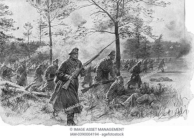 Russian infantry charging during Brusilov's Broussiloff campaign against Austria-Hungary, 1916  World War I