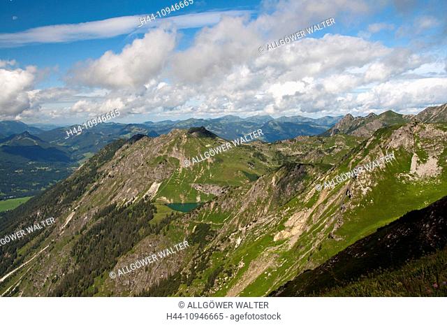 In 1798 m, in 1919 m, Allgäu, Alps, Bavaria, near Oberstdorf, mountains, mountain landscape, Germany, Europe, mountains, Laufbach, Eck, corner, nature, panorama