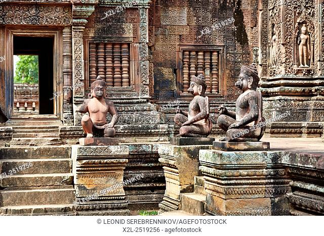 Banteay Srei temple. Angkor Archaeological Park, Siem Reap Province, Cambodia