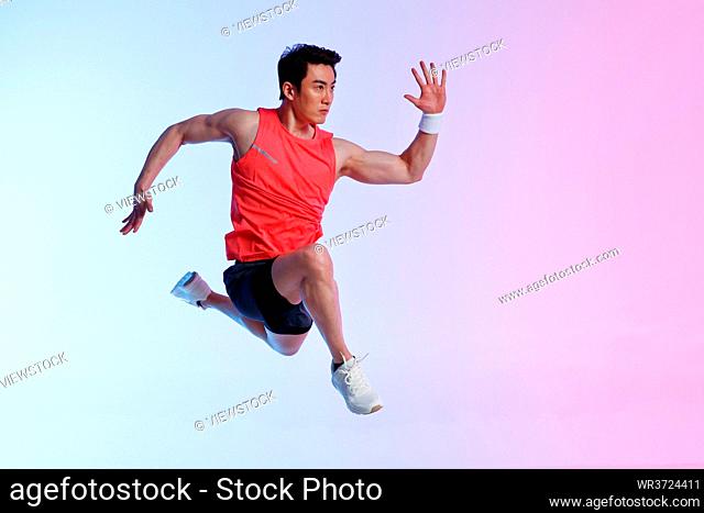 Running jump athletes