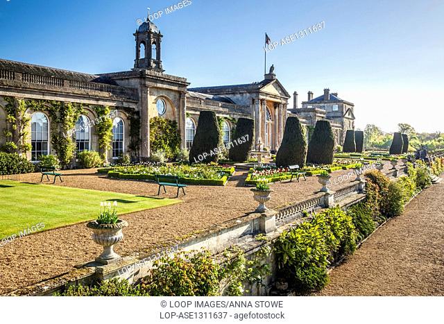 The terrace of Bowood House in Wiltshire