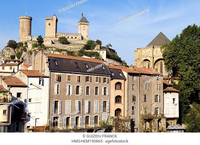 France, Ariege, Foix, 10th-15th centuries castle